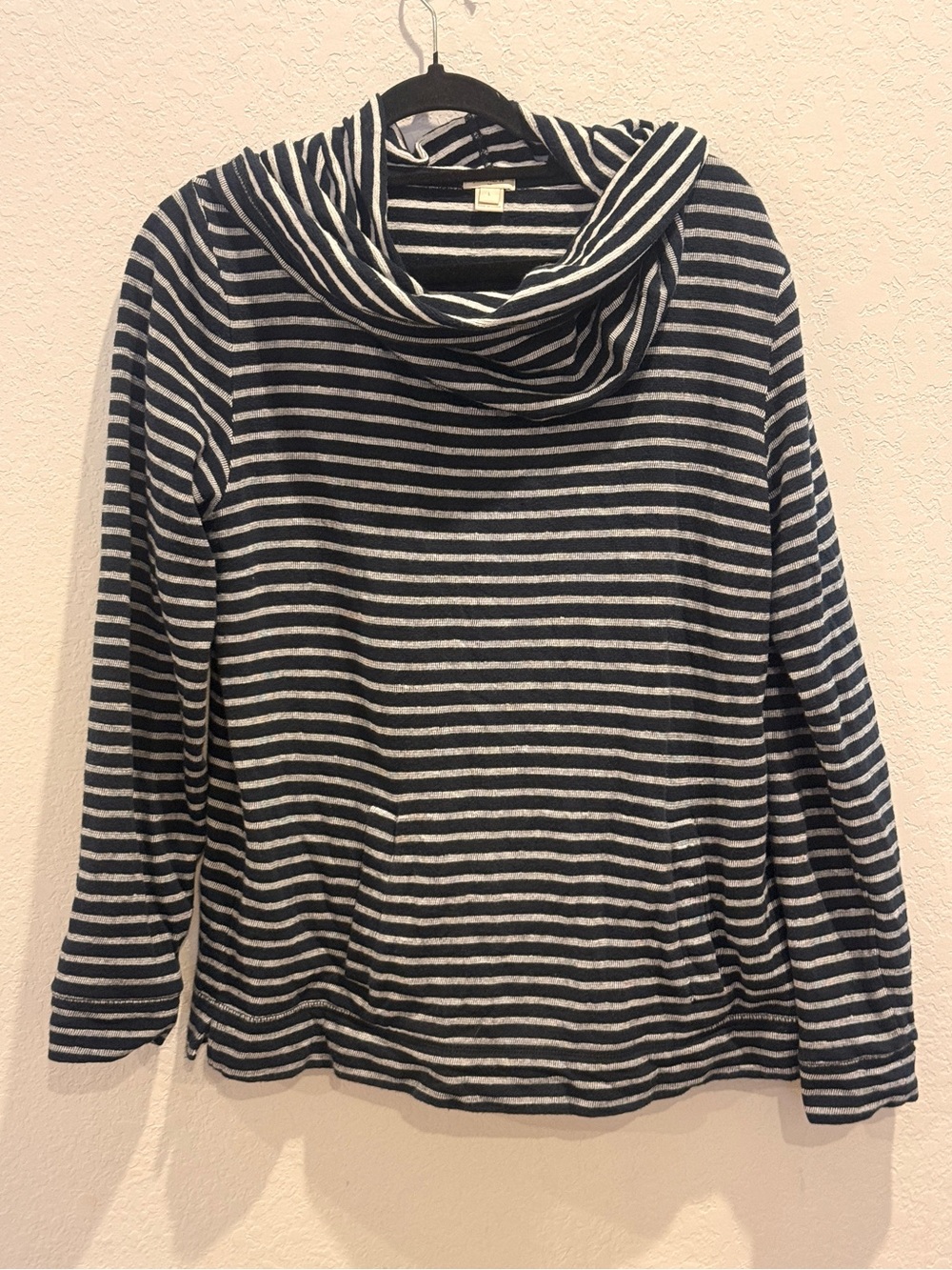 J.‎ Crew Striped Cowl Neck Sweater - Black & White
